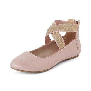 The Children’s Place Girls Cross Strap Ballet Flats - Pink